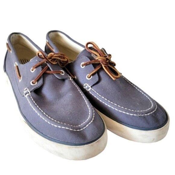 Polo Ralph Lauren Men’s Boat Shoes Size 11 Canvas Slip-On Sneakers - Picture 1 of 6